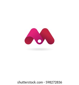 Letter M logo. Vector icon design template