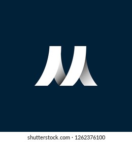 Letter M. logo. Vector illustration.