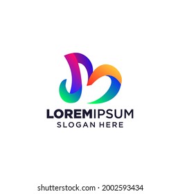 Letter M logo vector illustration, Design inspiration. Colorful icons