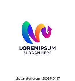 Letter M logo vector illustration, Design inspiration. Colorful icons