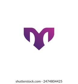 Ilustración vectorial del logotipo de la letra M
