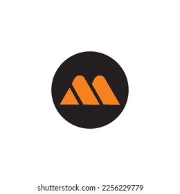 símbolo vectorial del logotipo M de la letra