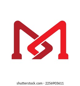 diseño de plantillas de símbolos vectoriales de logotipo M de letra