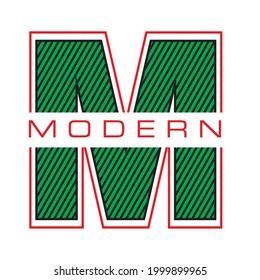 Letter M Logo Vector For T Shirt