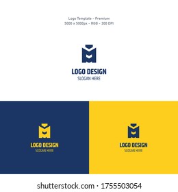 Letter M Logo Vector Template Illustration