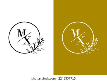 letter M, logo X, suitable for the company's initial symbol.