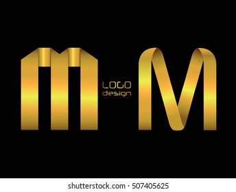 Letter M logo.Alphabet logo design.Vector logotype.