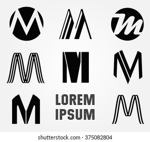 Letter M logo.Logo M vector template.