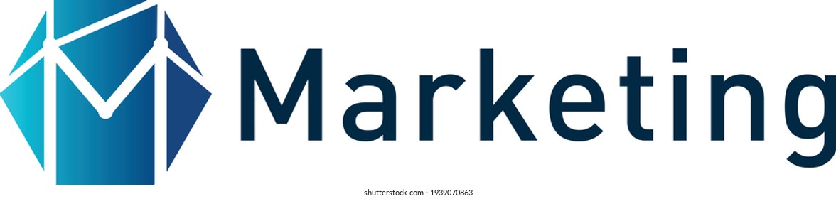 Letra M Logotipo de logotipo Modelo de diseño Hexagon Moderno Emblema Gradiente Elegante Clásico