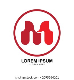 Letter M logotype with modern concept. design vector