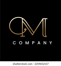 Letter M Luxury Line Logo Design