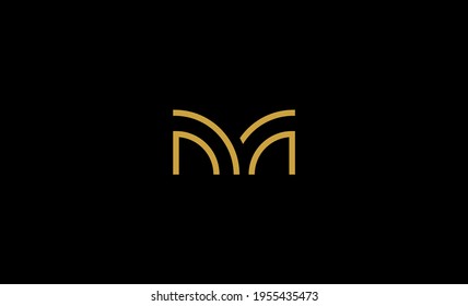 Letter M Luxury logo Vector design illustration