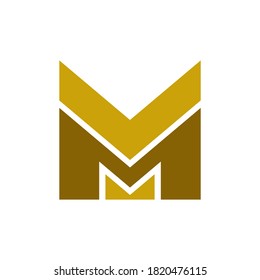 Logotipos de lujo de la letra M, logotipos modernos de monograma, construcción de la letra M