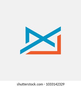 letter M LX logo vector. logo alphabet vector