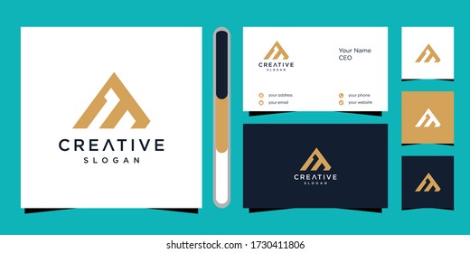 letter M M1 logo design vector and business card