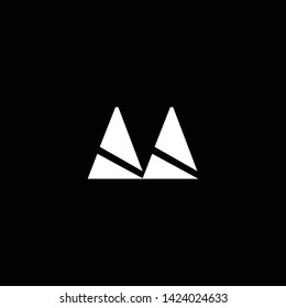 Letter M MA AA Clean and Minimal Initial Based Logo Design