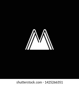 Letter M MA AA Clean and Minimal Initial Based Logo Design