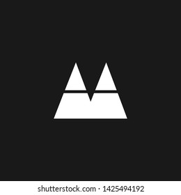 Letter M MA AA Clean and Minimal Initial Based Logo Design