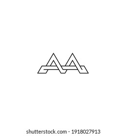 Letter M MA AM line logo design. Linear creative minimal monogram symbol. Universal elegant vector sign design. Premium business logotype. Graphic alphabet symbol for corporate business identity