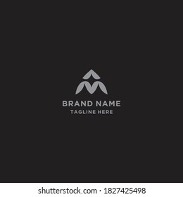 Letter M AM MA Monogram Logo Design Minimal