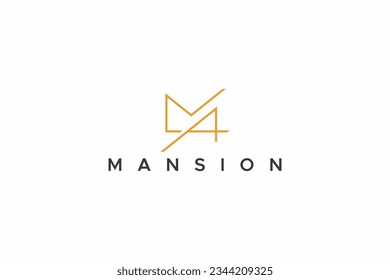 Letter M and A for Mansion Branding Identity Business Property Architect Luxury Concept