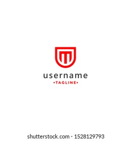 letter m mark monogram linier logo design template creative and suitable for business or finance