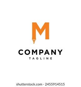 Letter M Marker logo icon vector template.eps