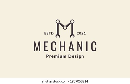 letter m for mechanic logo symbol vector icon illustration graphic design