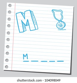 Letter M for medal