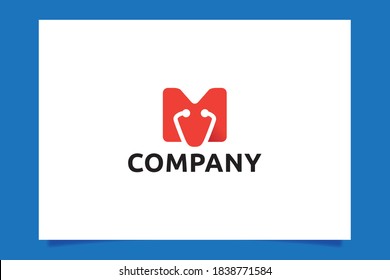 letter M Medical logo vector Graphic for any business especially for medical/health care, hospital, clinic, phramacy, etc.