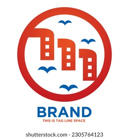 Letter M Mega Property Round Concept Vector Logo