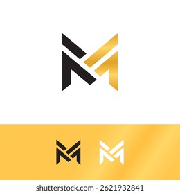 letter M MFS FS logo design monogram illustrator, vector logo geometric modern alphabet font overlap style. calligraphy designs for logo, Poster, Invitation, etc.