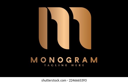 Minimale Vektor-Logo-Vorlage des Buchstaben M