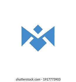 letter M minimalist logo design