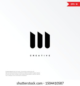 Letter M minimalist logo icon design template elements