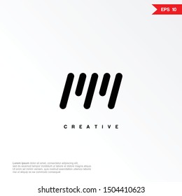 Letter M minimalist logo icon design template elements. eps10