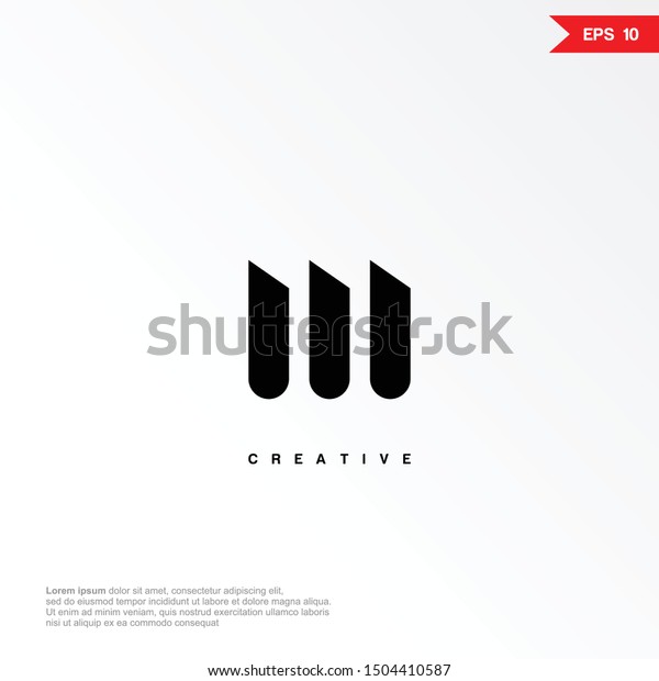 Letter M Minimalist Logo Icon Design Stock Vector (Royalty Free) 1504410587