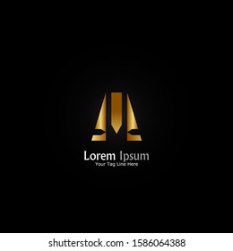 "letter M". Minimalist, simple,digital and modern logo design.