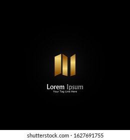 "letter M". Minimalist, simple,digital and modern logo design.