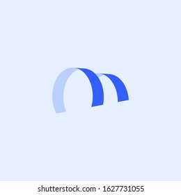 Letter M, minimalistic vector logo in modern style.