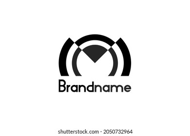 Letter M or MM logo design concept. A creative and unique logo that is bold with a geometric and symmetrical design. Modern and elegant logo design.