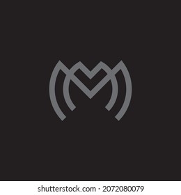 Letter M MM logo design inspiration vector template