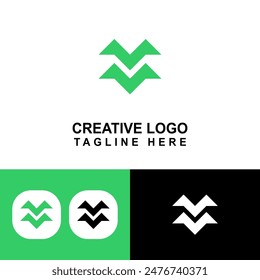 Letter M or MM logo design illustration