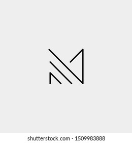 Letter M MM Monogram Logo Design Minimal