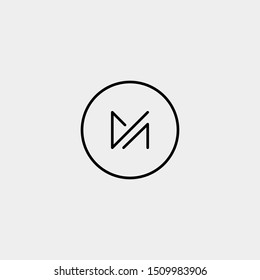 Letter M MM Monogram Logo Design Minimal