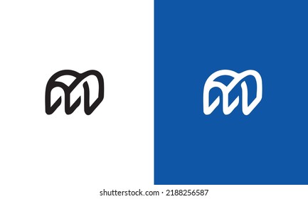 Letter M MMM Monogram Logo Design Minimal