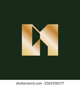 Letter M modern architecture logo