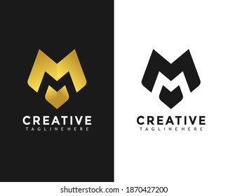 Letter M Modern Creative Logo Design Vector Illustration template