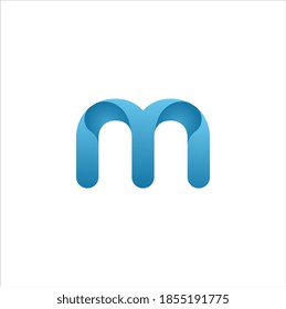 letra m diseño de logotipo moderno ilustración vectorial