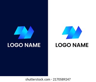 letter m modern logo design template
